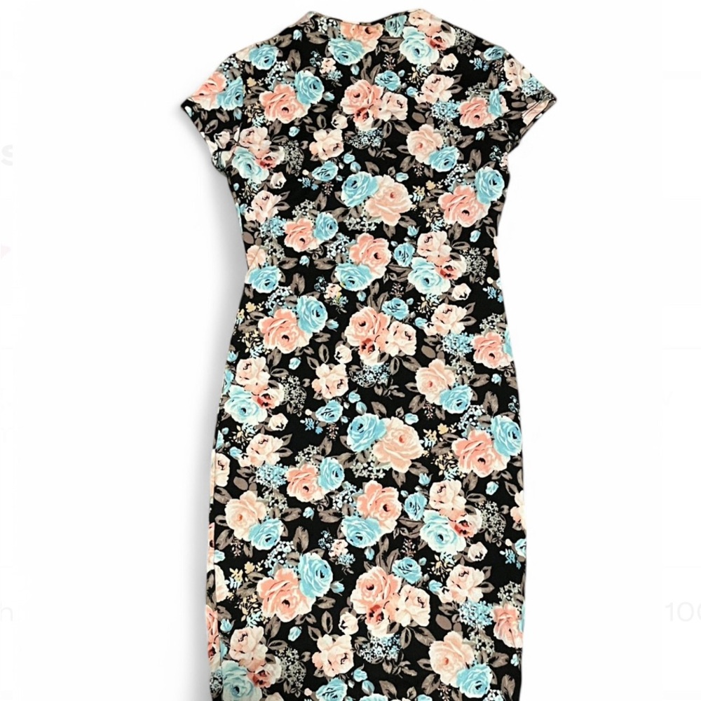 Floral Black Dress